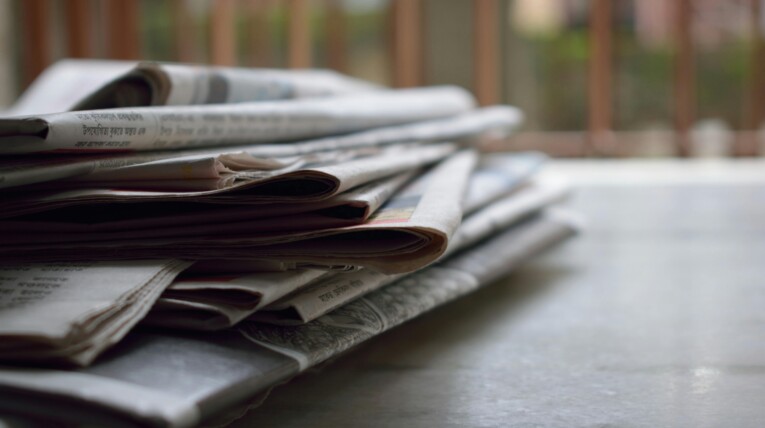 stock image of a newspaper